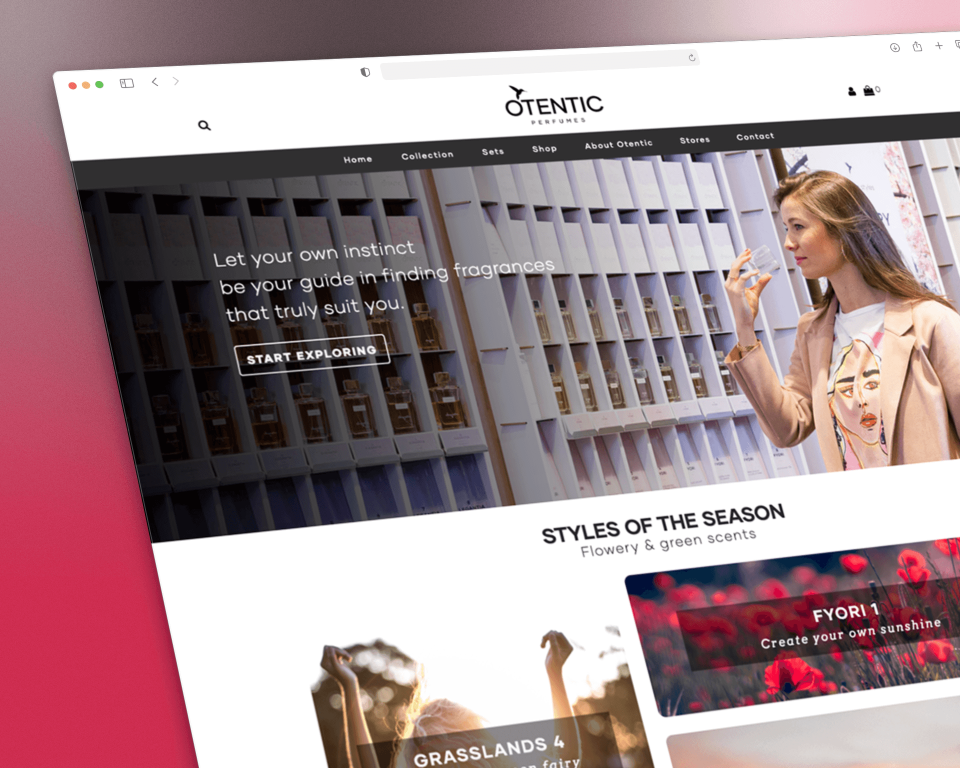 Image of WooCommerce webshop for a luxury perfume brand