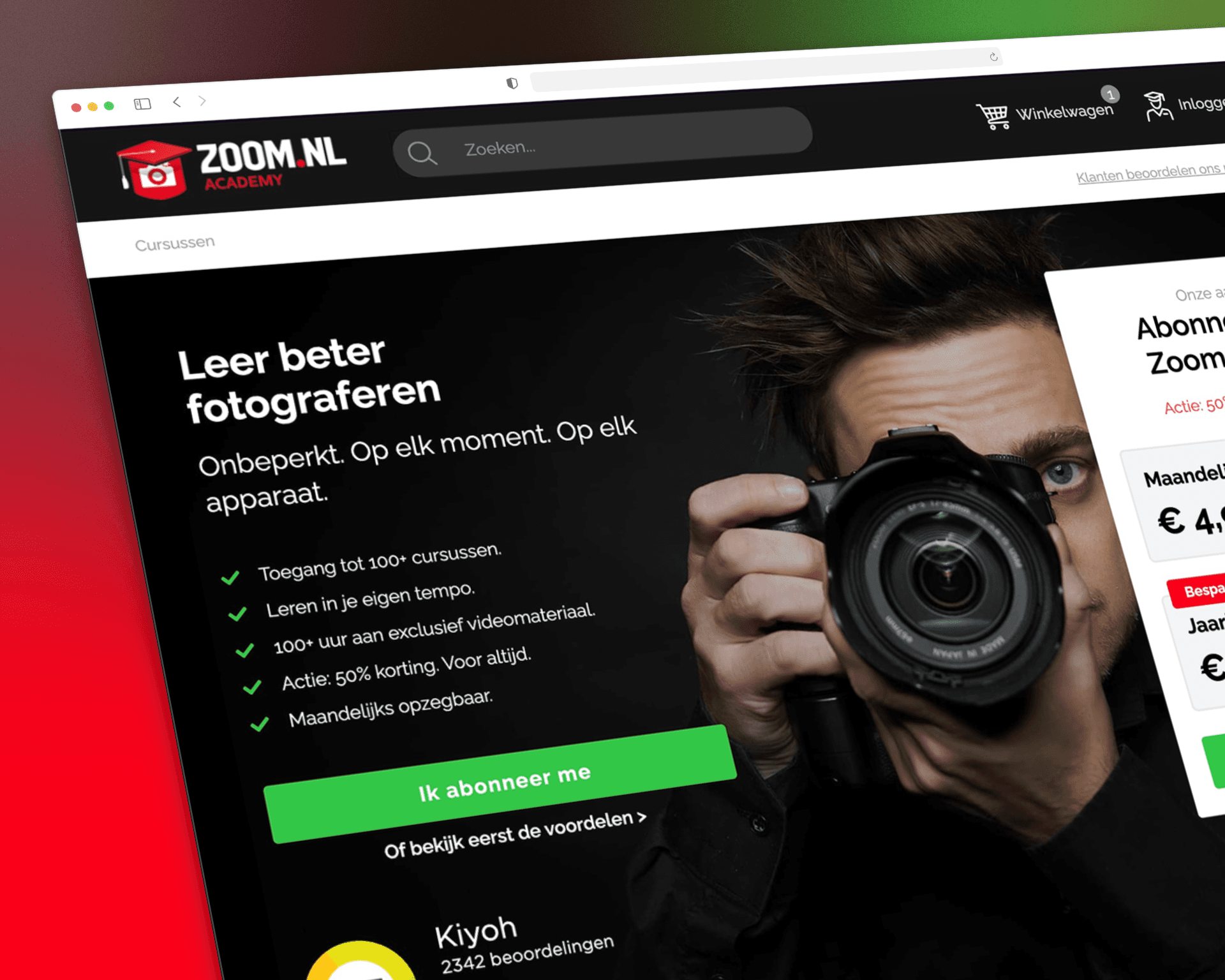 Preview image of  Webshop en e-learningplatform